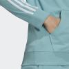imageadidas Womens Essentials Logo FullZip HoodieMint TonWhite