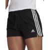 imageadidas Womens Essentials Slim 3Stripes ShortsBlackWhite