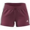 imageadidas Womens Essentials Slim 3Stripes ShortsWild PinkWhite