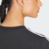 imageadidas Womens Essentials Slim 3Stripes TeeBlackWhite