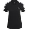 imageadidas Womens Essentials Slim 3Stripes TeeBlackWhite