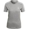 imageadidas Womens Essentials Slim 3Stripes TeeMedium Grey HeatherWhite