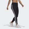 imageadidas Womens High Rise 3Stripes 78 TightsBlackWhite