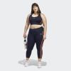 imageadidas Womens High Rise 3Stripes 78 TightsLegend InkSemi Turbo