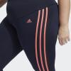 imageadidas Womens High Rise 3Stripes 78 TightsLegend InkSemi Turbo