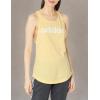 imageadidas Womens Linear Logo Crew Neck TankAlmost YellowWhite