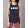 imageadidas Womens Linear Logo Crew Neck TankLegend InkIce Mint
