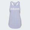 imageadidas Womens Linear Logo Crew Neck TankViolet ToneWhite