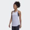 imageadidas Womens Linear Logo Crew Neck TankViolet ToneWhite