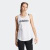 imageadidas Womens Linear Logo Crew Neck TankWhiteBlack