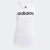 imageadidas Womens Linear Logo Crew Neck TankWhiteBlack