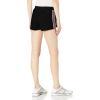 imageadidas Womens Pacer 3Stripes Woven ShortsBlackClear Pink