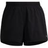 imageadidas Womens Pacer 3Stripes Woven ShortsBlackWhite