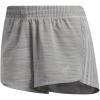 imageadidas Womens Pacer 3Stripes Woven ShortsMedium Grey HeatherBlack