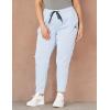 imageadidas Womens Plus Size Essentials Fleece Tapered Cuff PantsBlue DawnBlue DawnMulticolorBlack