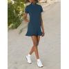 imageadidas Womens Quarter Zip Frill Golf DressCrew Navy