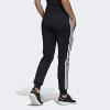 imageadidas Womens Standard Essentials 3Stripes Tricot Open Hem PantsBlackWhite