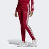 imageadidas Womens Standard Essentials 3Stripes Tricot Open Hem PantsMaroonWhite