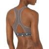 imageadidas Womens Training Medium Support 3 Stripes BraDark Grey HeatherWhite