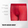 imageadidas boys Youth Performance 4pack Boxer Brief Kids Underwear Boys Athletic Fit Microfiber Boxer BriefsBetter ScarletCarbon GreyBlack