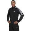 imageadidas Mens Aeroready Sereno Cut 3Stripes Slim 14zip Training TopBlackWhite