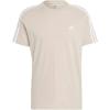 imageadidas Mens Essentials Single Jersey 3Stripes TShirtWonder Beige