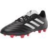 imageadidas Unisex Goletto Firm Ground Soccer ShoesBlackWhiteRed