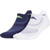 imageadidas Unisex Superlite Performance Tabbed No Show Running Socks with achilles protection 2PairDark BlueLucid Lemon YellowWhite