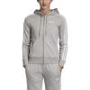 imageadidas Womens Essentials 3stripes Fleece Fullzip Hoodie SweatshirtMedium Grey HeatherWhite