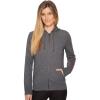 imageadidas Womens Essentials Linear Full Zip HoodieDark Grey HeatherReal Coral