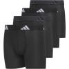 imageadidas boys Youth Performance 4pack Boxer Brief Kids Underwear Boys Athletic Fit Microfiber Boxer BriefsBlackOnix GreyGrey