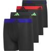 imageadidas boys Youth Performance 4pack Boxer Brief Kids Underwear Boys Athletic Fit Microfiber Boxer BriefsBlackSemi Lucid BlueSignal Green