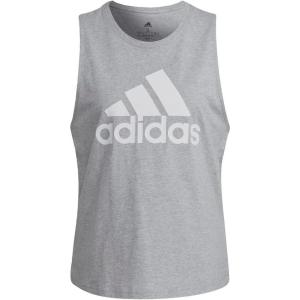 imageAdidas Womens BlackWhite Big Logo Tank Top  MediumMedium Grey HeatherWhite