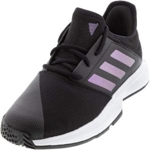 imageadidas Gamecourt Tennis ShoeBlackBlackWhite
