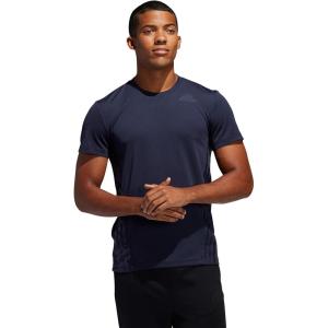 imageadidas Mens Aero 3S Crew Neck Short Sleeve Athletic Training Casual Tops Casual  WhiteLegend Ink