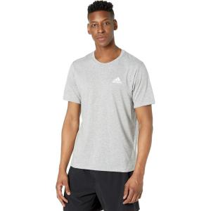 imageadidas Mens Aeroready Designed 2 Move Feelready Sport TeeMedium Grey Heather  White