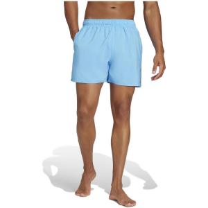 imageadidas Mens Classic 3Stripes Swim ShortsSilver Green  Black