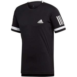 imageadidas Mens Club Tennis 3Stripes TeeCore BlackWhite