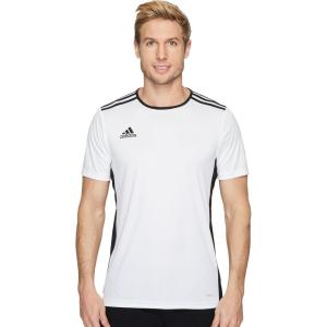 imageadidas Mens Entrada 18 Soccer JerseyWhiteBlack