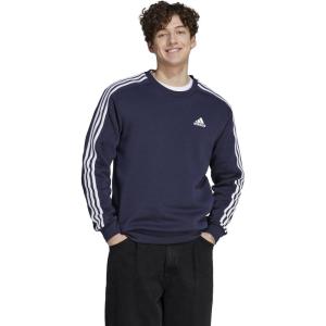 imageadidas Mens Essentials 3Stripes Fleece SweatshirtLegend Ink