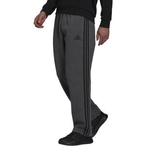 imageadidas Mens Essentials 3Stripes Regular Tricot PantsDark Grey HeatherBlack