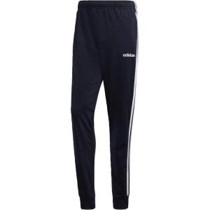 imageadidas Mens Essentials 3Stripes Tapered Tricot PantsInkWhite