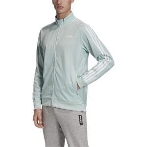 imageadidas Mens Essentials 3Stripes Tricot Track JacketGreen TintWhite