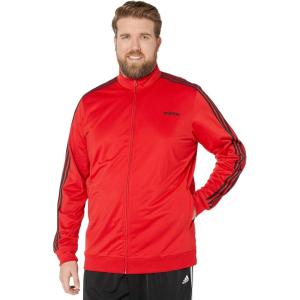 imageadidas Mens Essentials 3Stripes Tricot Track JacketScarlet