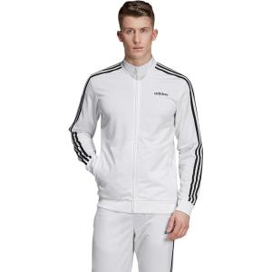 imageadidas Mens Essentials 3Stripes Tricot Track JacketWhite