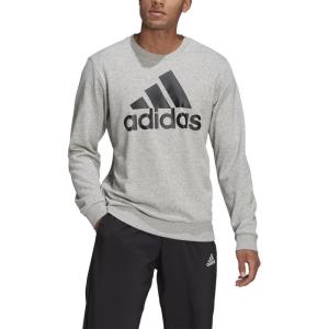 imageadidas Mens Essentials Big Logo SweatshirtMedium Grey HeatherBlack