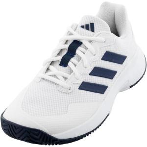 imageadidas Mens Gamecourt M SneakerWhiteTeam Navy BlueWhite