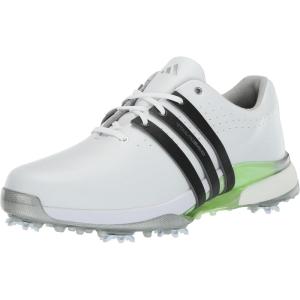 imageadidas Mens Tour360 24 Boost Golf ShoesFootwear WhiteCore BlackGreen Spark