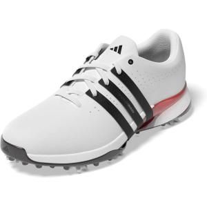 imageadidas Mens Tour360 24 Boost Golf ShoesFootwear WhiteCore BlackLucid Red