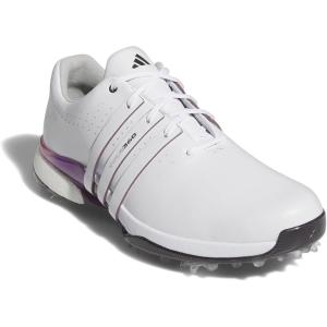 imageadidas Mens Tour360 24 Boost Golf ShoesFootwear WhiteShadow FigAuro Black